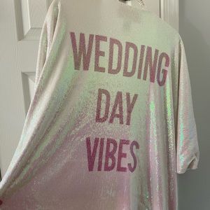 Hayley Paige sequined bridal robe